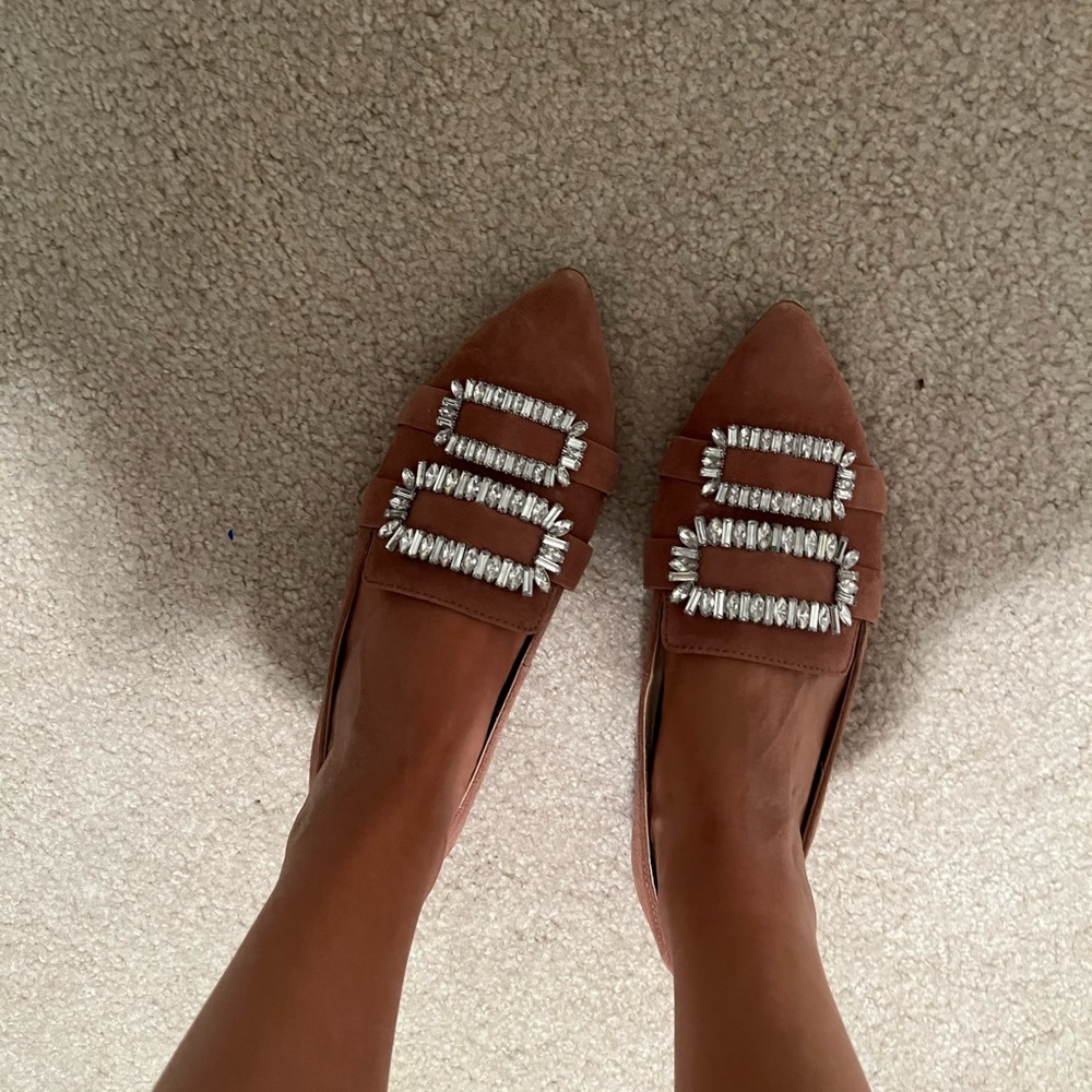 Rhinestone Mauve Flats - Picture 9 of 11